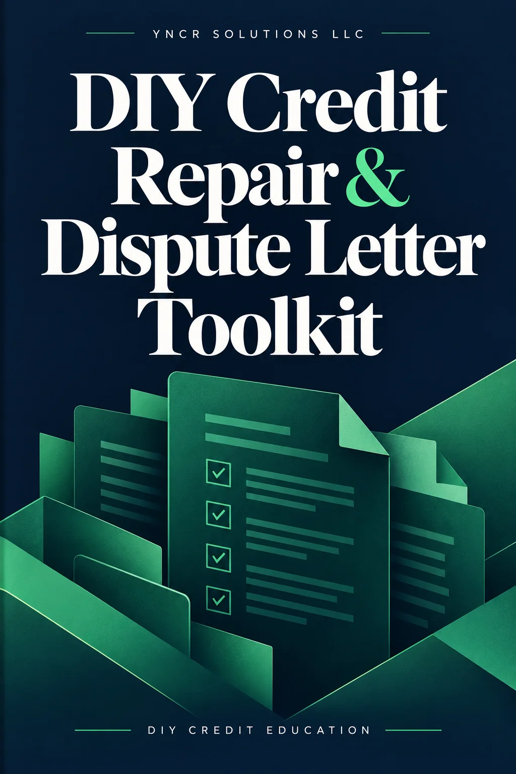 DIY Credit Repair & Dispute Letter Toolkit digital guide cover